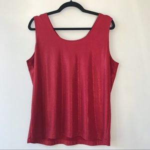 NWT Chico’s Shimmery Red Top
